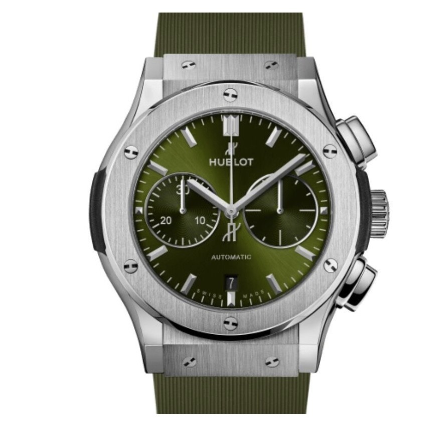 Hublot Classic Fusion Chronograph Titanium Green 45mm Men’s Watch 521.NX.8970.RX