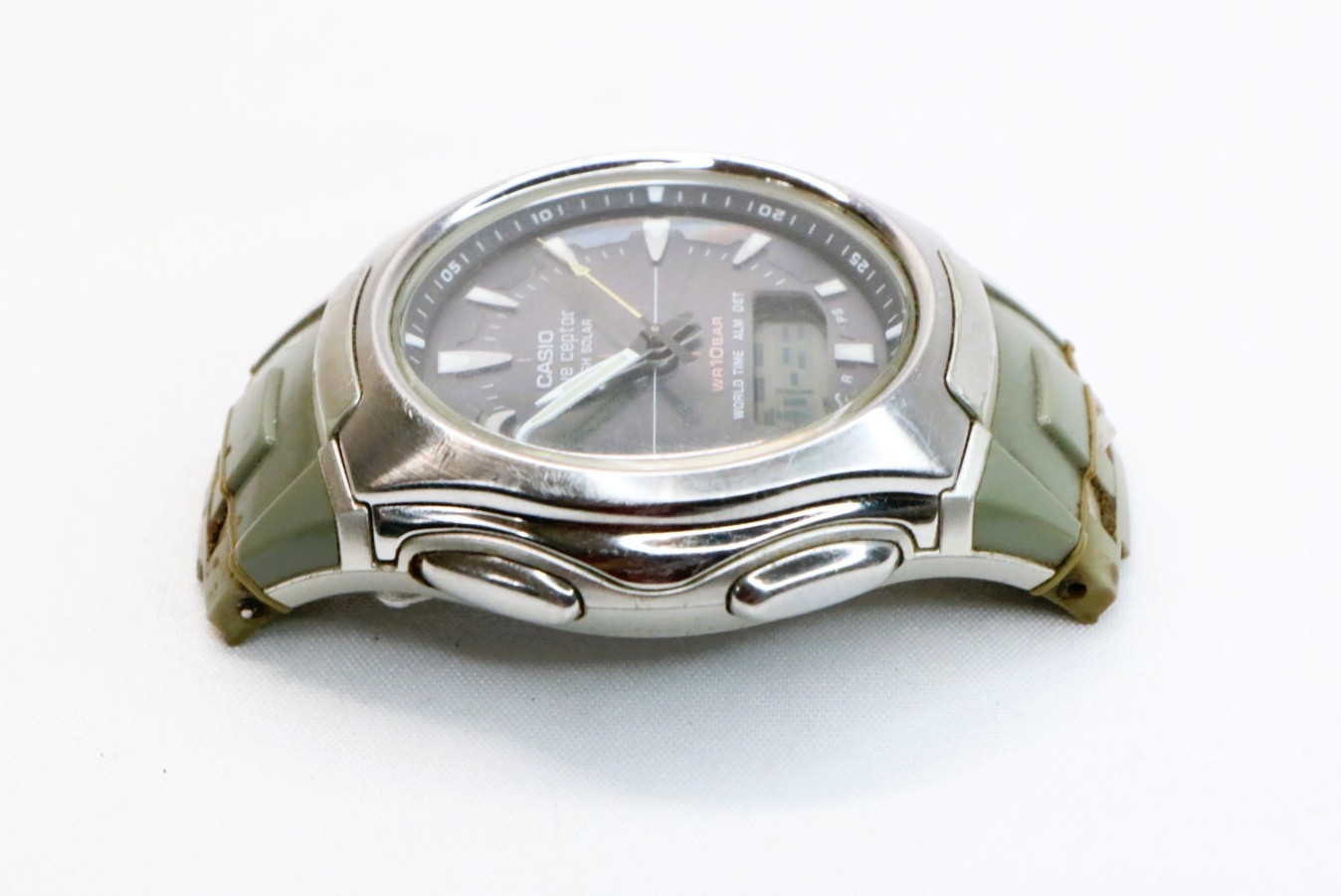 CASIO Wave Ceptor WVA-430J 3311 Tough Solar Radio Watch Working No Band
