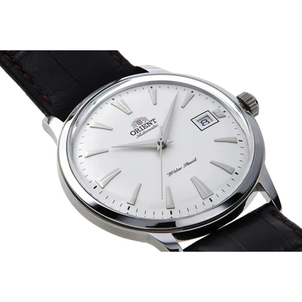 Orient Bambino Mens Automatic Watch TAC00005W0 White Date Dial Brown Leather 30M