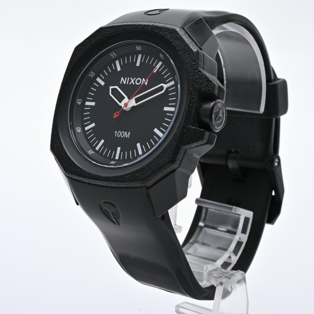 NIXON THE RUCKUS Watch Black Polycarbonate Quartz Timepiece Excellent