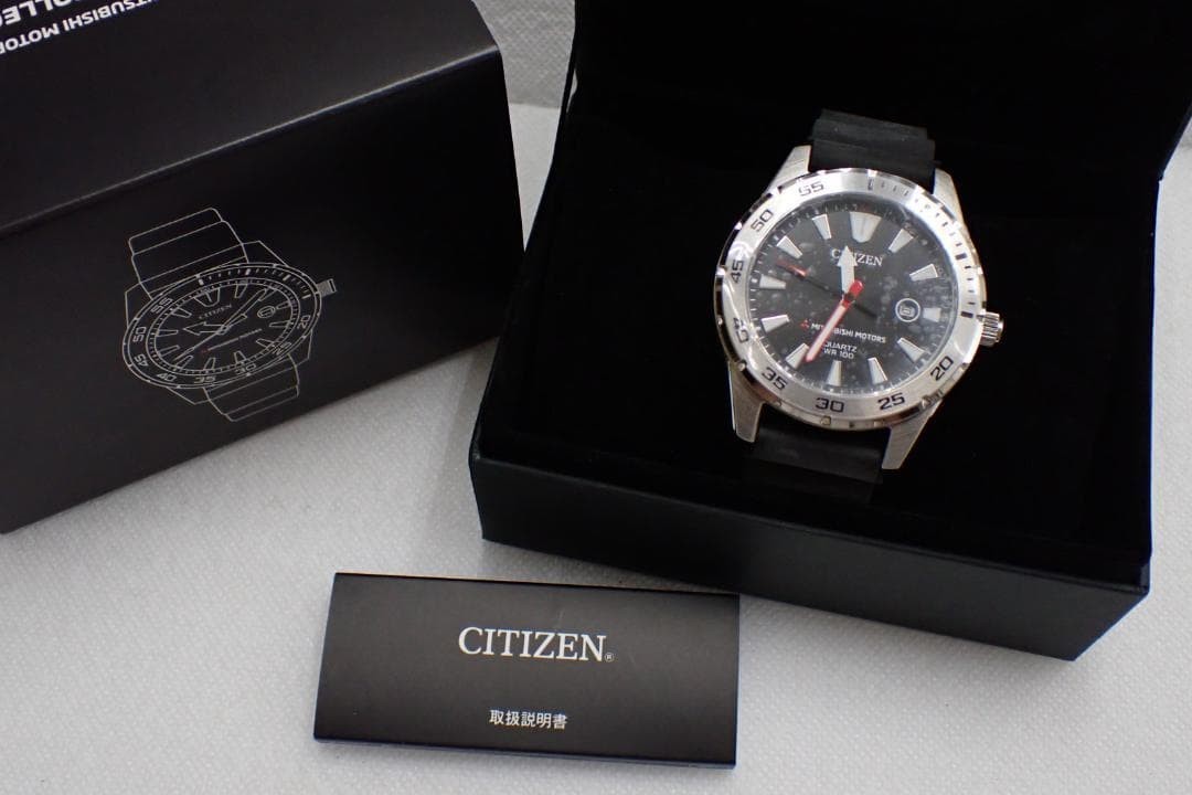 Mitsubishi Motors Citizen Wristwatch Quartz WR100 Limited From Japan