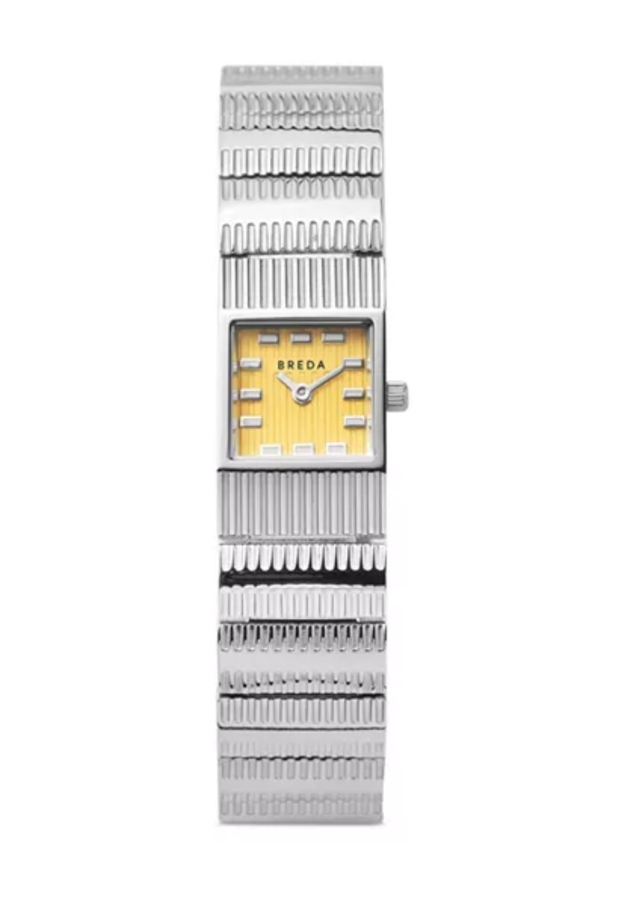 BREDA Unisex Groove Watch, 16mm x 16mm, Silver, $195, New!