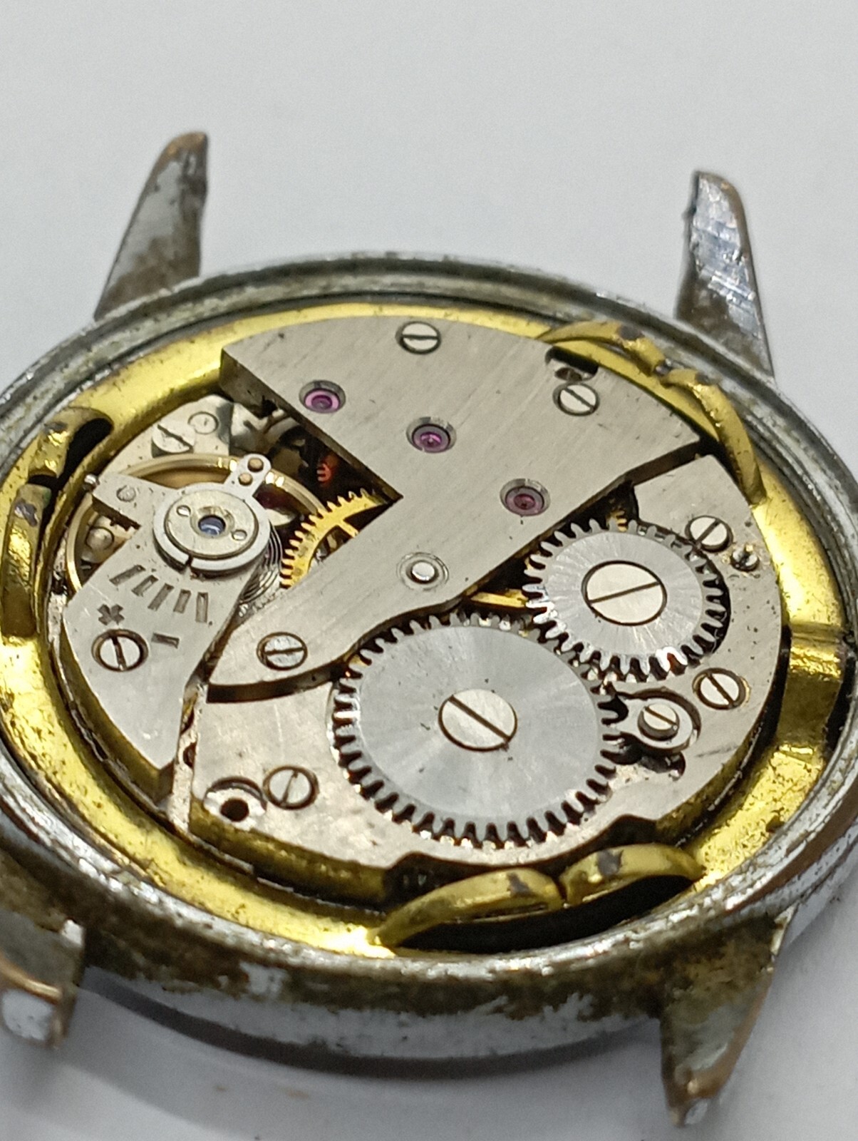 VINTAGE Dollar Special ANCRE 15 Jewels Cal. Cupillard 233 RARE working Well Stem