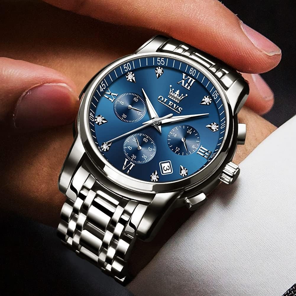 Luxury Multi-Dial Waterproof Men’s Chronograph Watch – Luminous Elegant Design