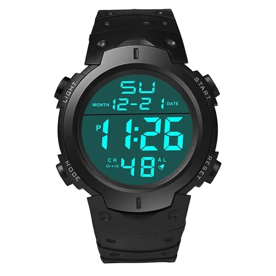 Waterproof Digital Watch Military Tactical LED Backlight Wristwatch Men-1PCS