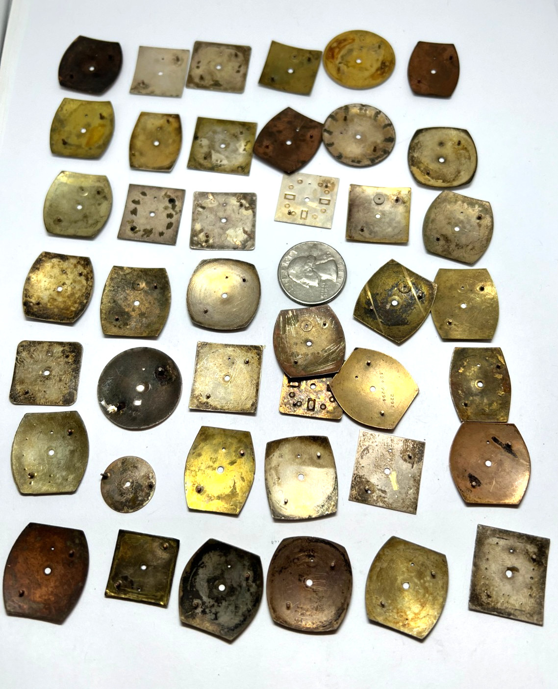 Vintage antique watch dials face various mix lot of 45 steampunk art repairs