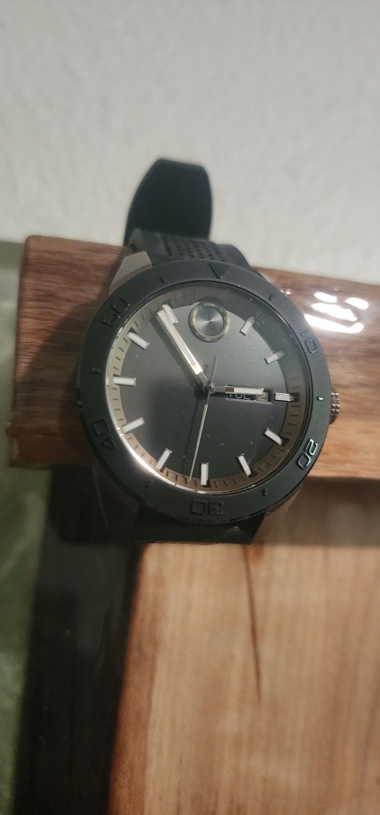Movado 3600452 Men’s Swiss Bold Black Silicone Strap Watch 43mm