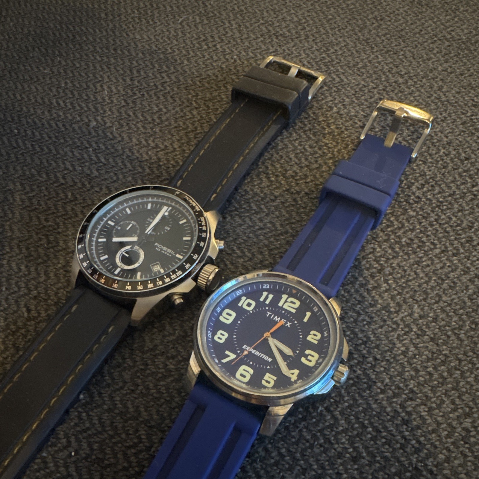 Bundle deal. Fossil chrono + Blue Timex expedition