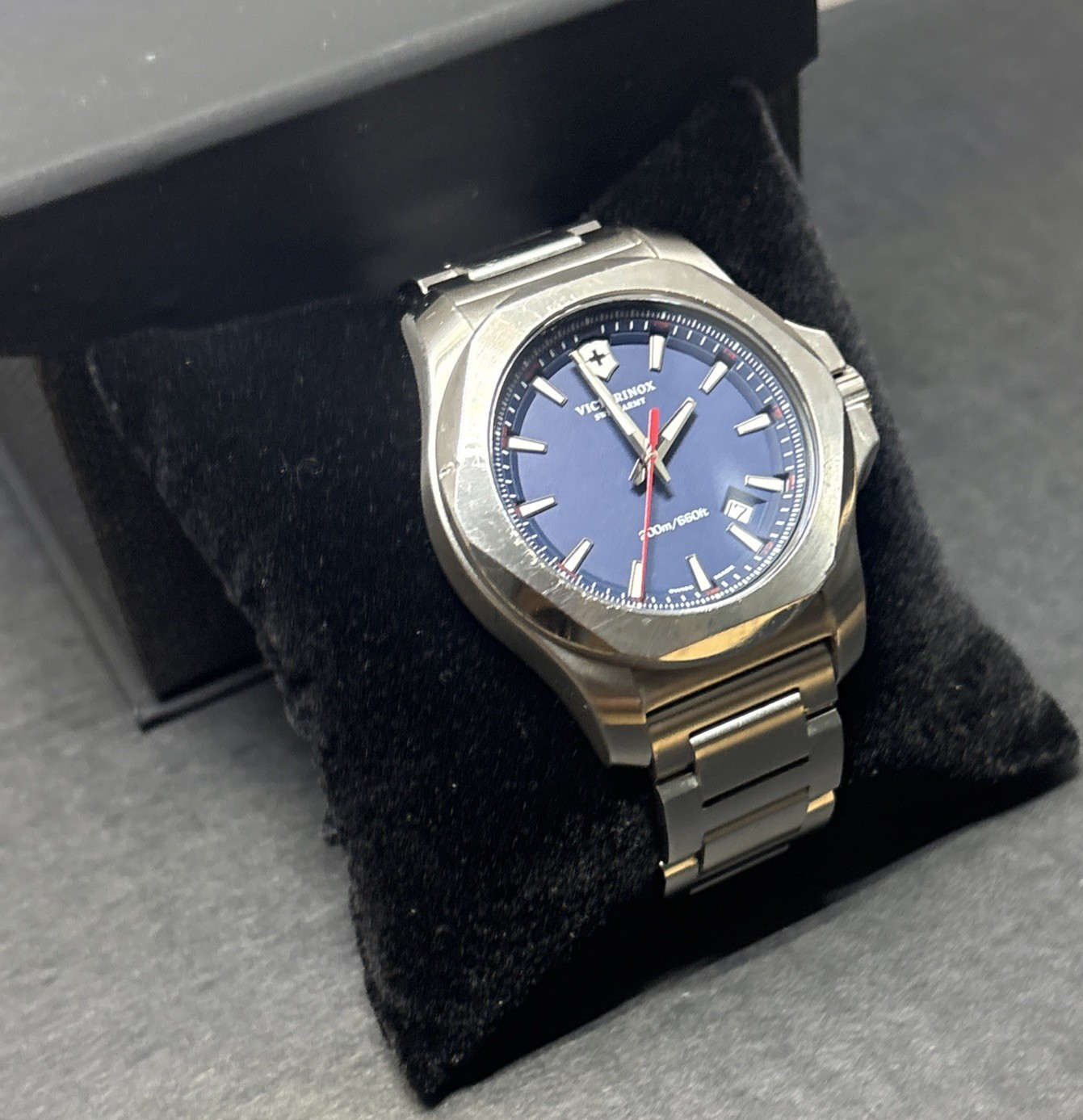 Victorinox 43mm Swiss Army I.N.O.X. Blue Dial Men’s Watch 200m/660ft 241724