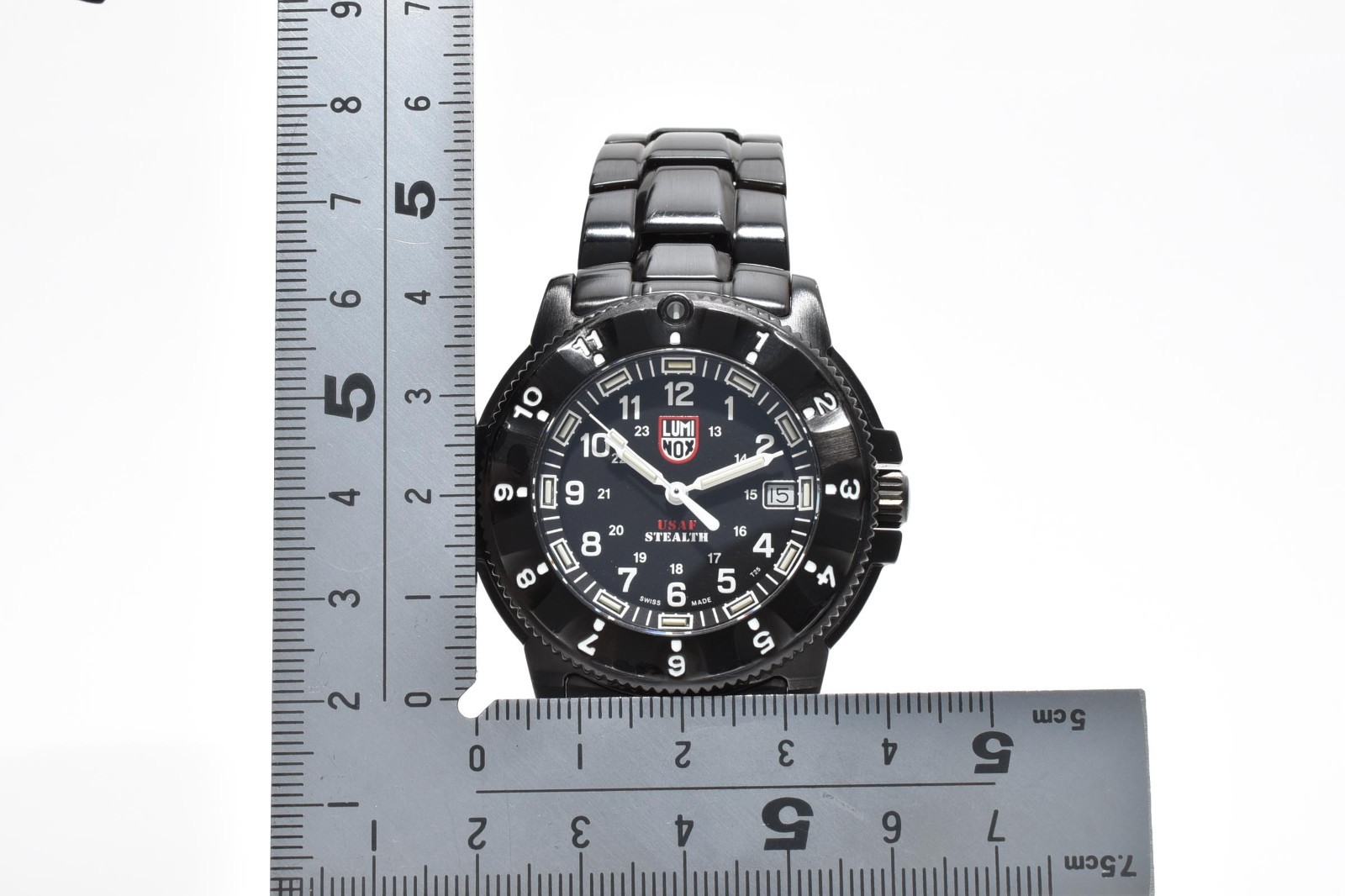 ▶️Luminox F-117 Nighthawk Stealth 3400 Series Quartz Men’s Watch Black PVD Swiss