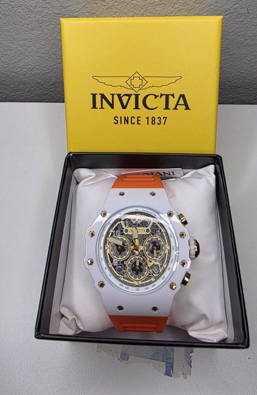 Invicta Racing Vaulthan Men’s Watch – 44mm, Orange (69651)