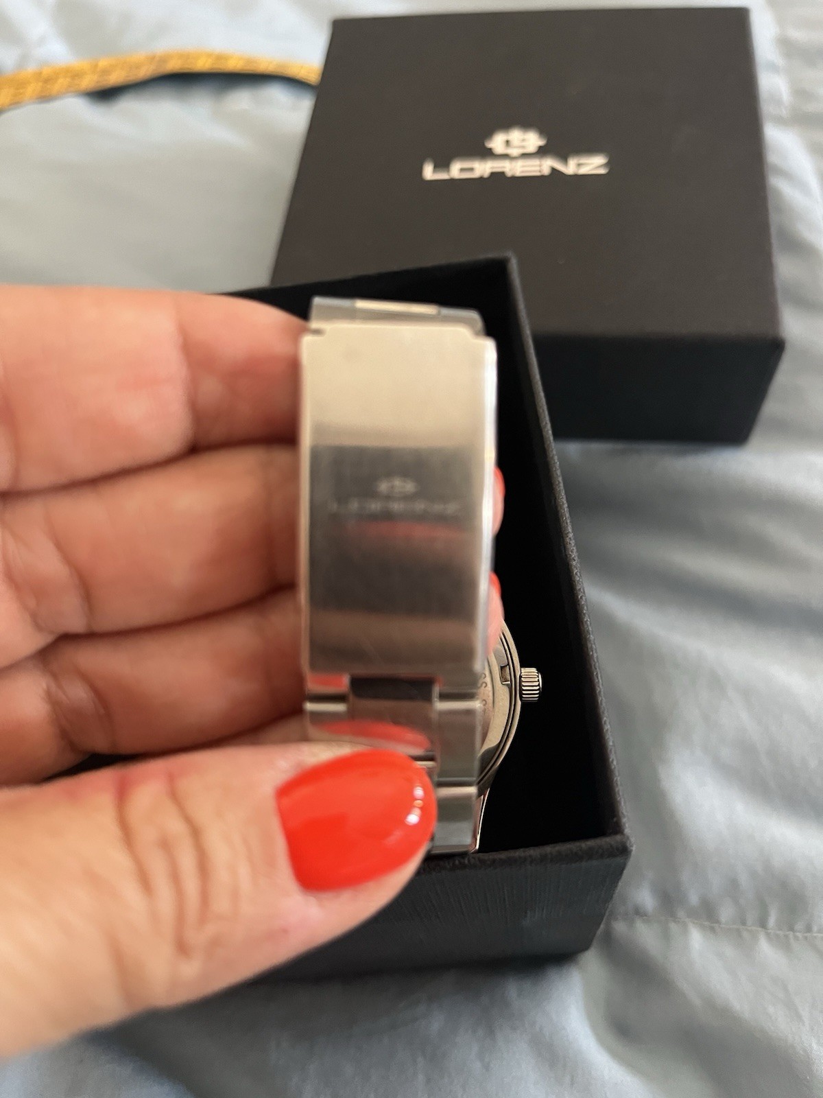 Lorenz LZ26978EE Silver/Blue Dial Men’s Wrist Watch With Box