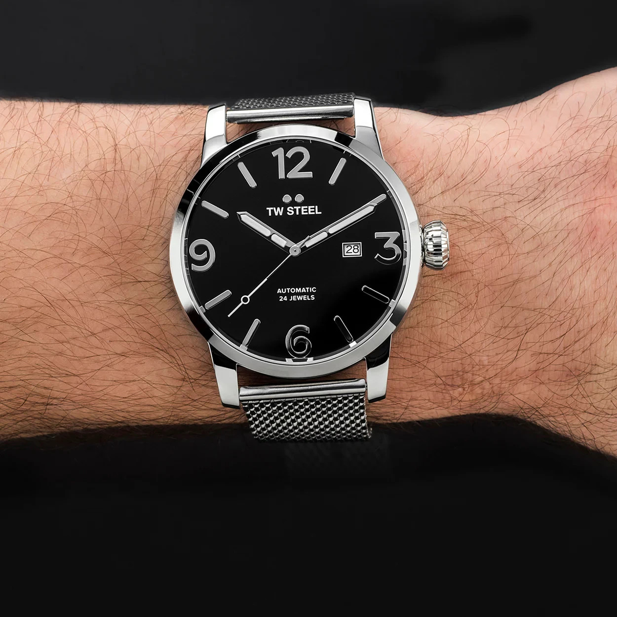 TW STEEL MB16 Maverick 45mm Automatic Men’s Watch 48mm Stainless Steel – NEW