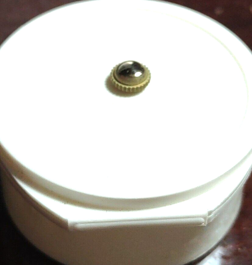 Vintage NOS Waterproof Wristwatch Crown 5 mm Yellow G.F. Watch Parts Newall USA