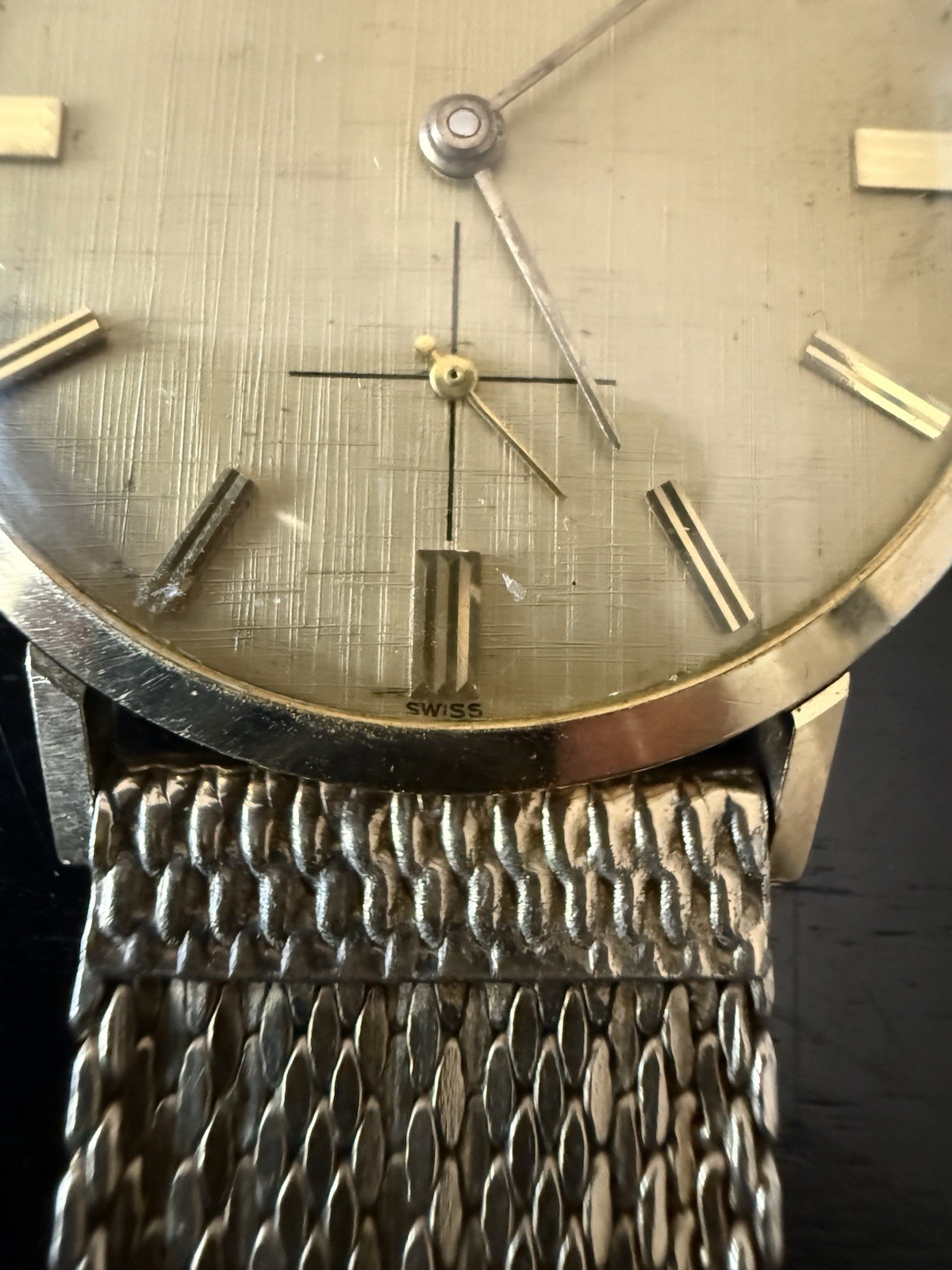 Vintage Longines Manual Wind 10K Gold Filled Gold Mesh Band Watch – men watch