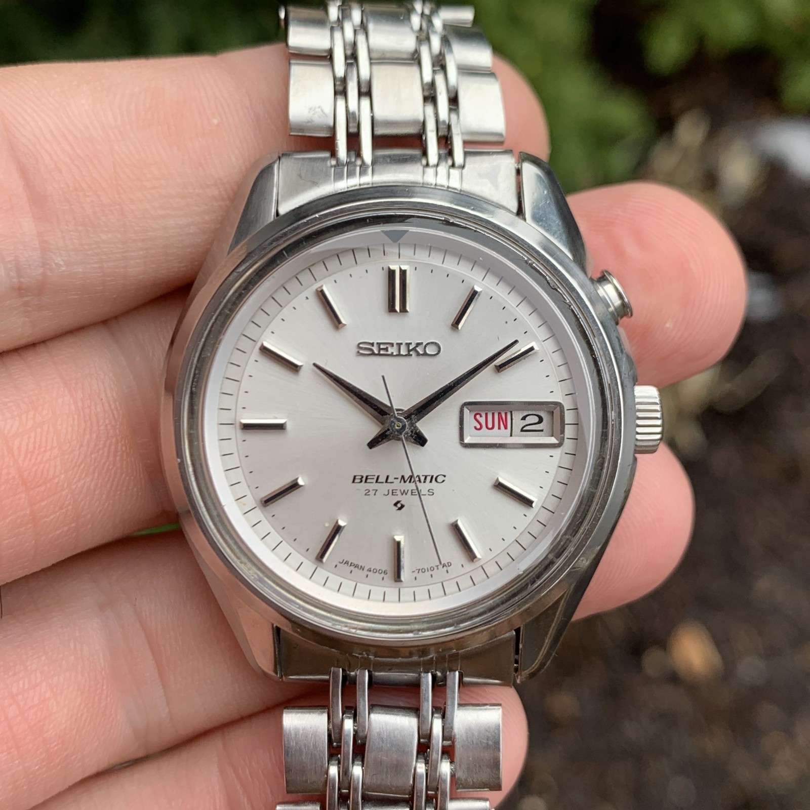 1970 Seiko Bell-Matic 4006-7011 27 Jewels JDM Automatic Steel Wristwatch
