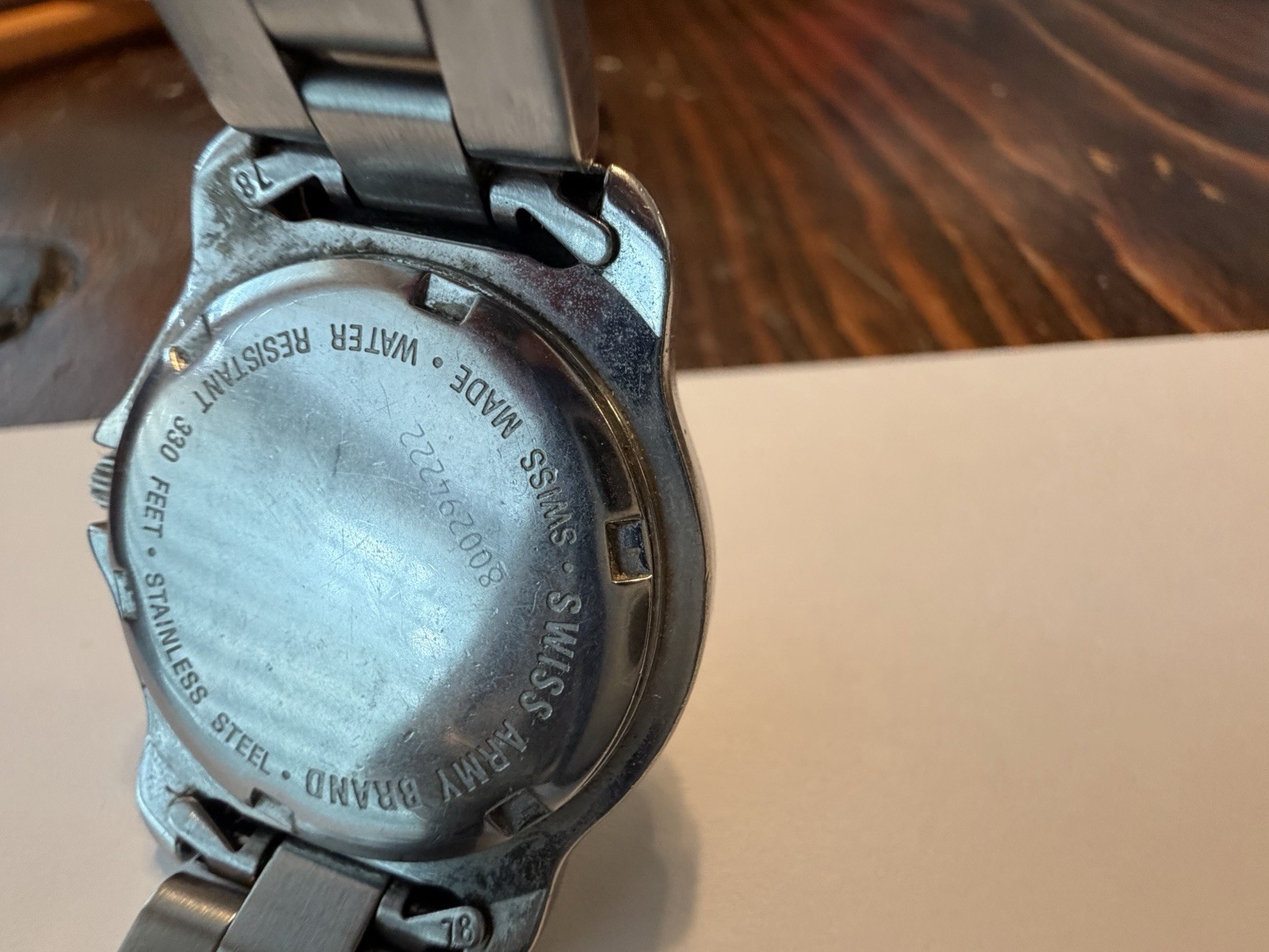 Victorinox Swiss Army Officer’s Watch Stainless Steel Black Dial Running Date