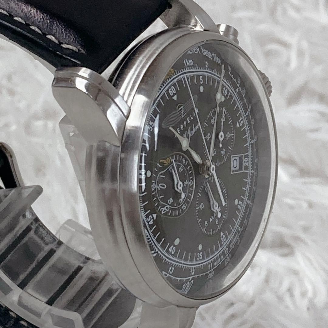 Zeppelin 7680-2 100 Years Men’s Quartz Chronograph Watch Black Dial 40mm