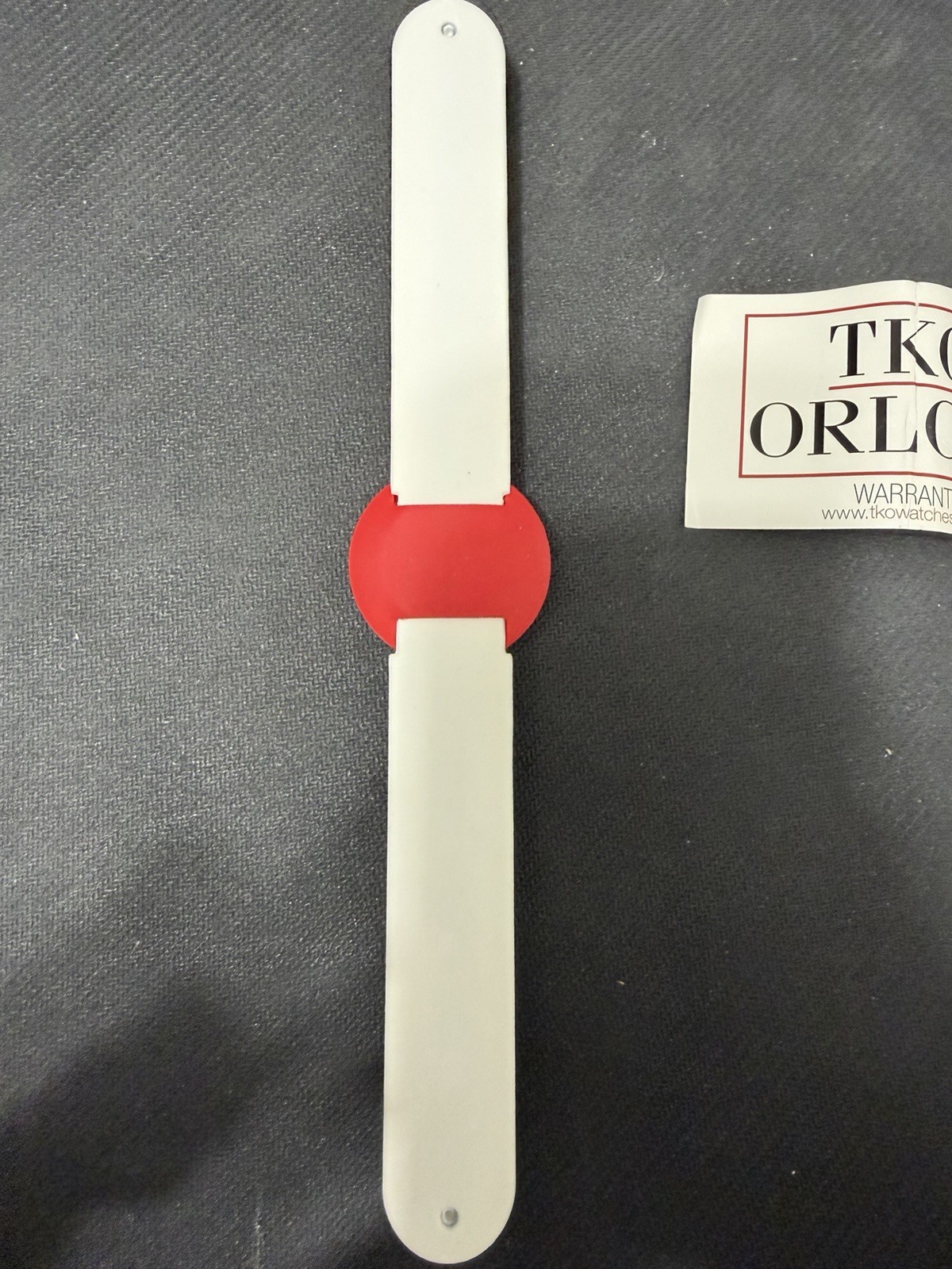 TKO Orlogi Red White Silicone Slapper Watch Warranty Card – No Box