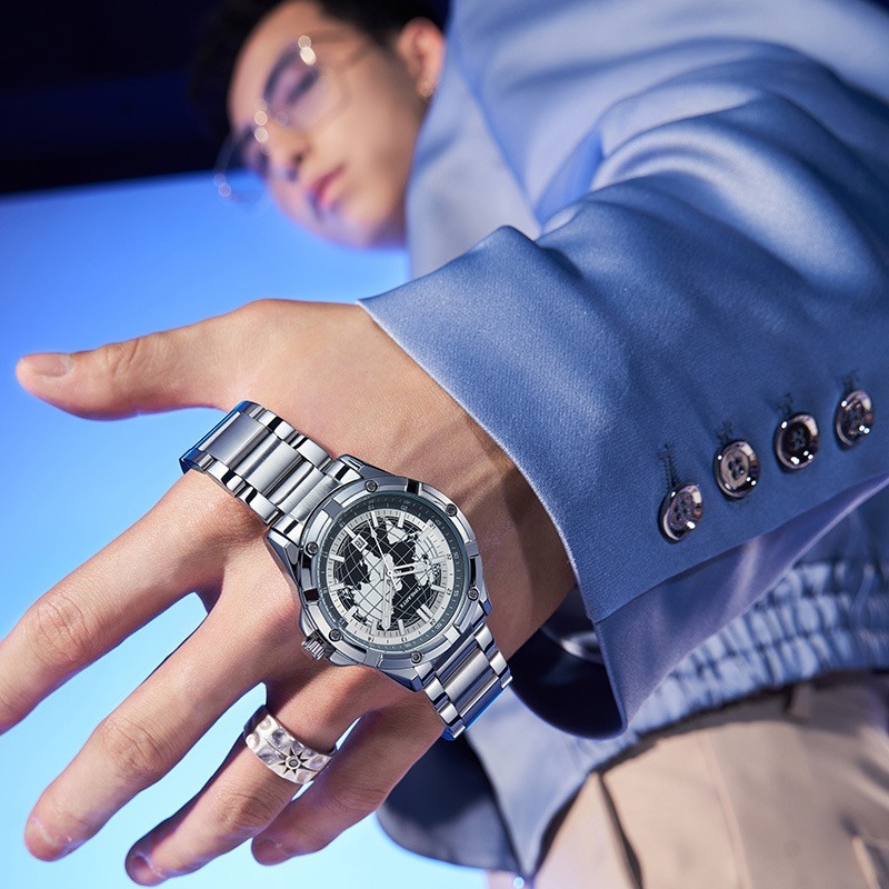 TIMEARTX Luminous, Water-resistant Earth Quartz Watch