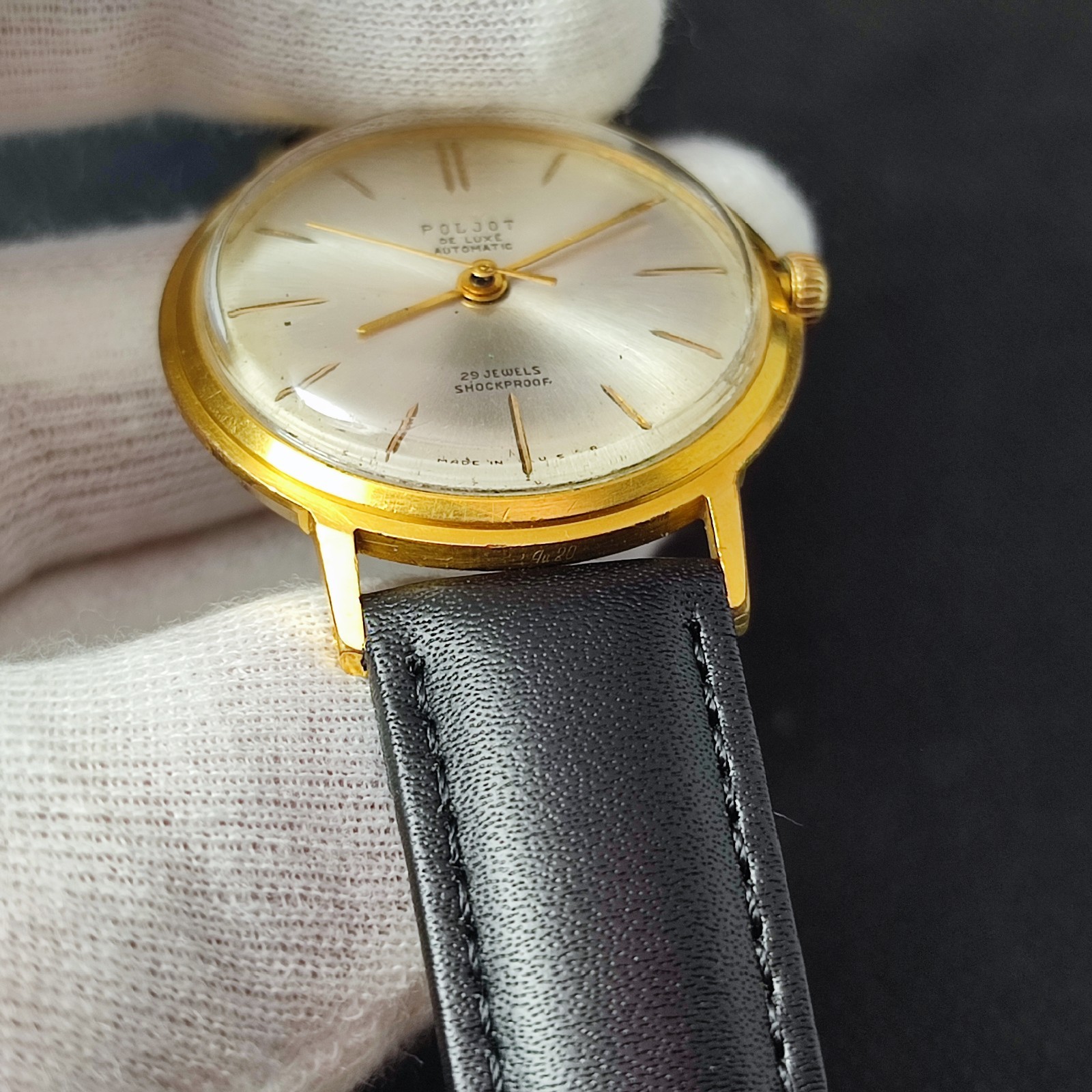 ⭐Vintage Soviet watch Poljot De luxe automatic shockproof 29 jewels Made in USSR