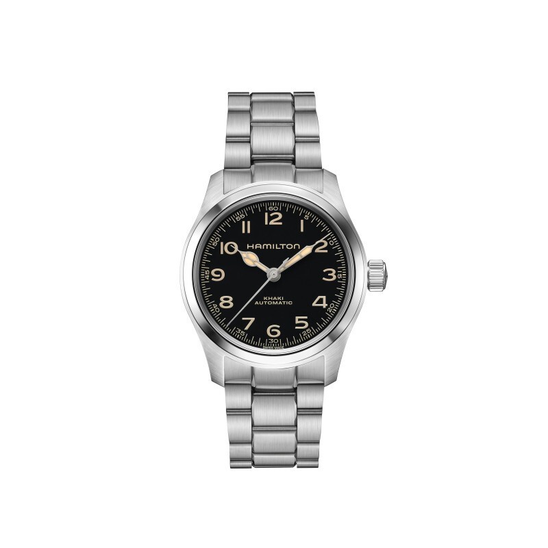 NEW HAMILTON KHAKI FIELD 38MM STEEL BRACELT AUTO INTERSTELLAR MURPH H70405130