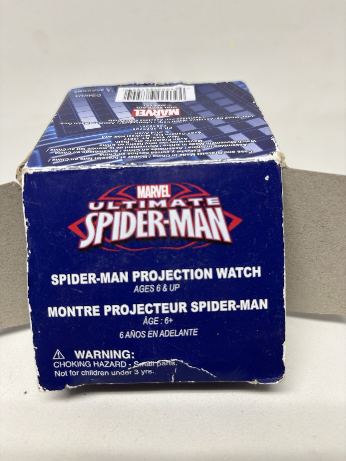 Marvel Spider-Man Projection Watch Kids Quartz Analog Blue Plastic w/ Box