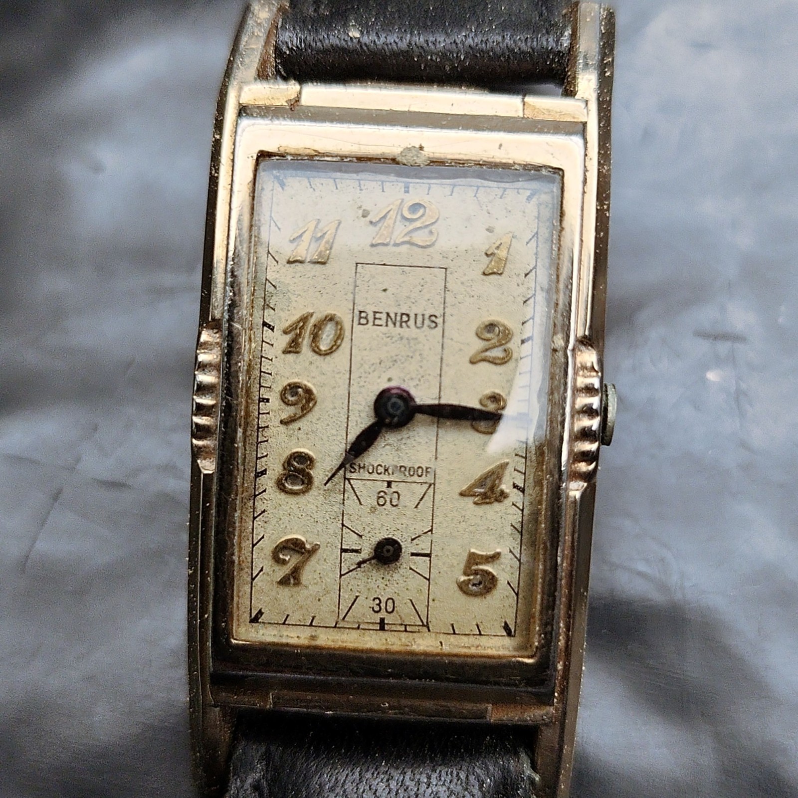 Benrus AC 4 Tank Watch 1940s Vintage Mens Curvex 21j GF For Parts/Repair ⌚