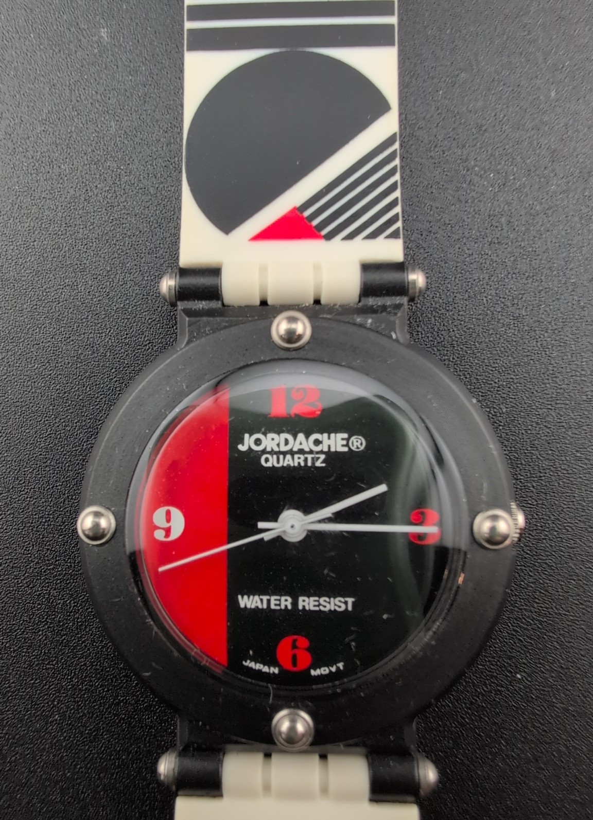Vtg JORDACHE Unisex Adult “Pop Art” Quartz Watch Late 80s Early 90s Japan Movt