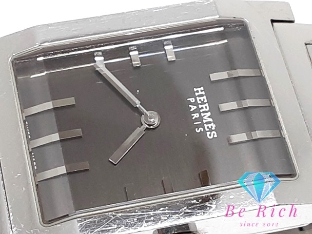 Hermes Tandem TA1.710 Men’s Watch, Gray Silver Stainless Steel Bracelet, Analog