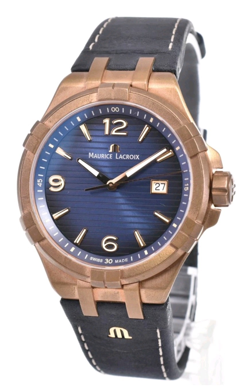 MAURICE LACROIX Aikon Bronze AI1028-BRZ01-420-1 Quartz Movement Watch – Boxed
