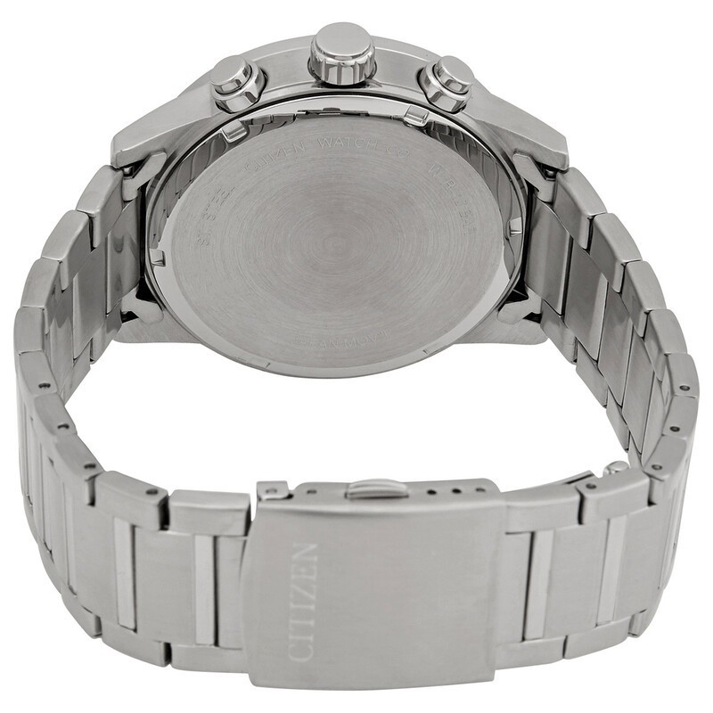 Citizen Mens Chronograph Blue Dial Quartz Stainless Steel Watch – AN3600-59L NEW