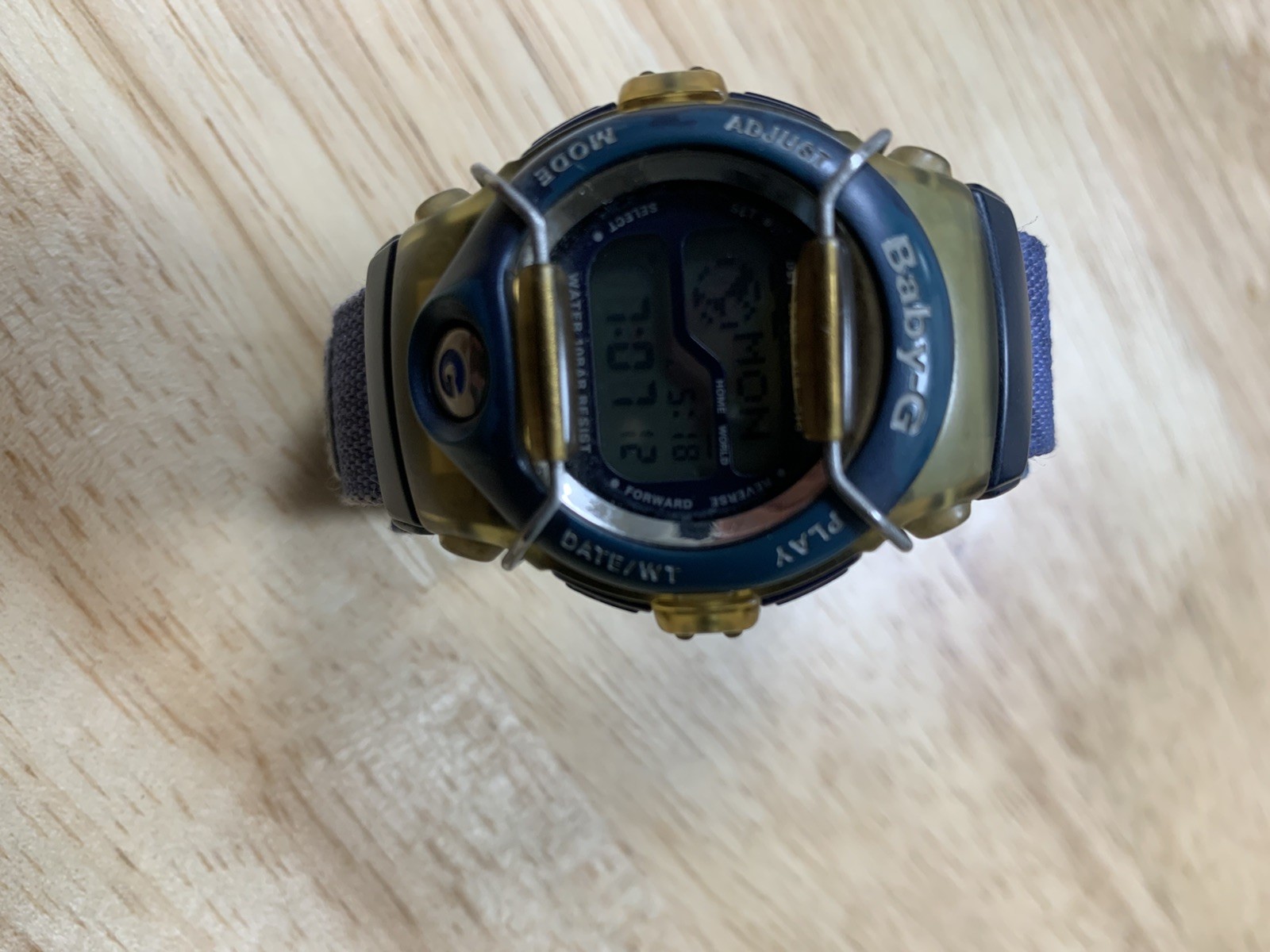 Vintage Casio Baby-G BGT-100 G-Lide Blue Translucent Digital Watch Bull Bars JDM