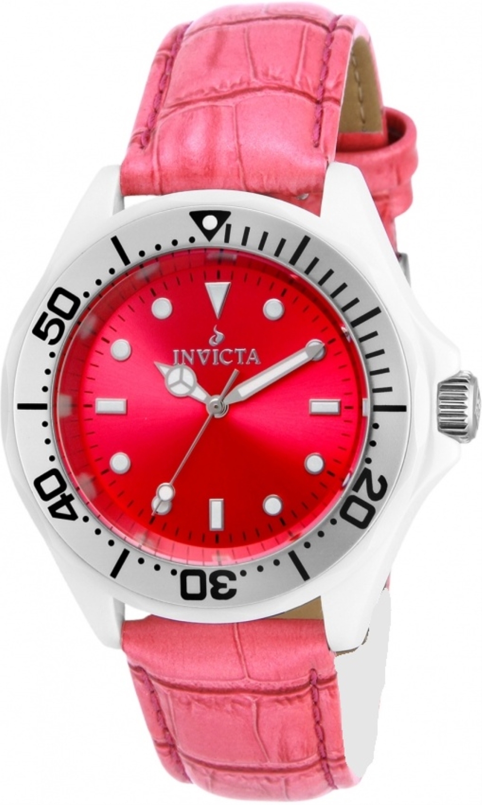 Invicta 11298 Pro Diver Ceramic Interchangeable Leather Strap Womens Watch