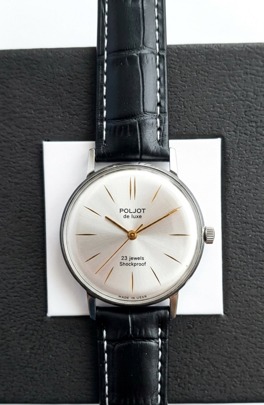 Vintage Poljot De Luxe 23 Jewels USSR 2209 Ultra Slim Serviced Mens Watch
