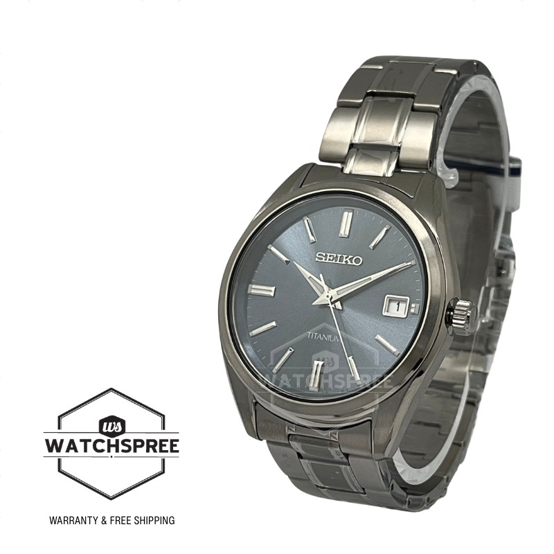 Seiko Classic Quartz Titanium Band Watch SUR371P1