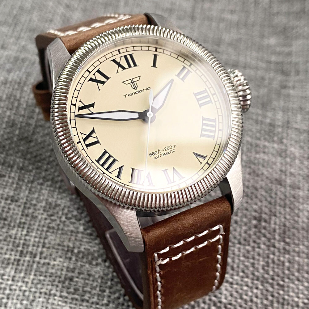 20ATM Diver Fluted 39mm Roman Mark NH35A PT5000 Auto Men’s Watch Sapphire Glass