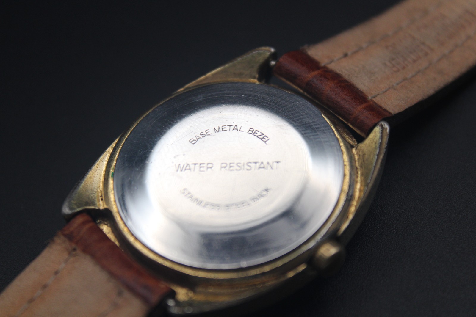Vintage Timex Manual Wind Day-Date “Telephone Dial” Brown Dial Watch