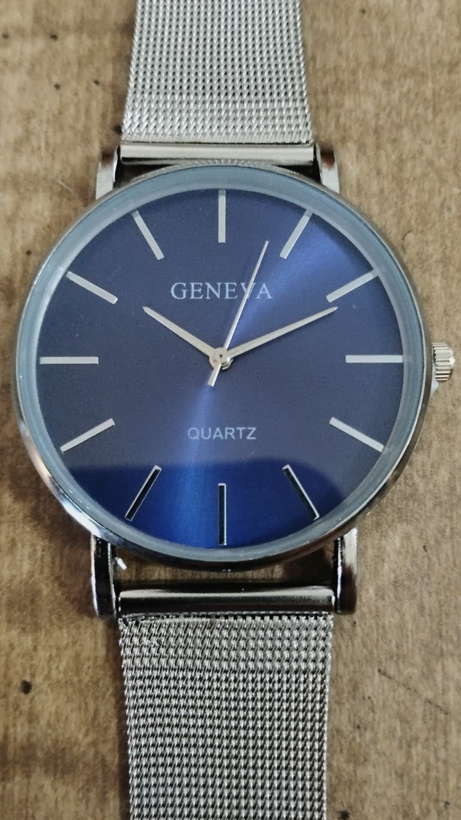 Men’s GENEVA Quartz Dress Watch Brand New with Silvertone Mesh Band