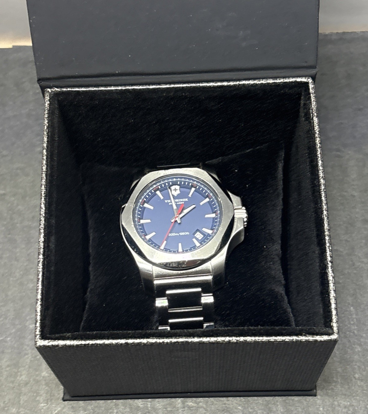 Victorinox 43mm Swiss Army I.N.O.X. Blue Dial Men’s Watch 200m/660ft 241724