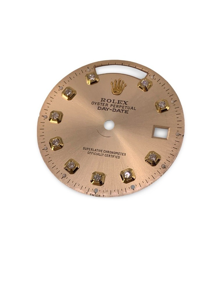 Custom 36mm Watch 14KT Case ETA 2834-1 Day-Date 25 Jewel Movement Diamond Marker