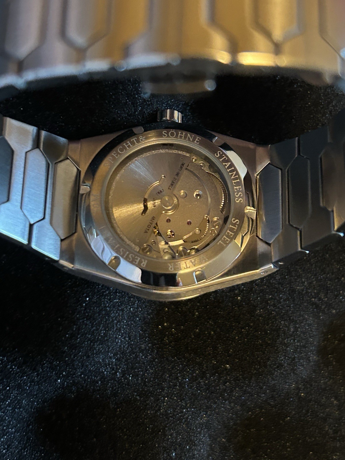 Specht & Söhne Men’s Automatic Watch Blue Dial Date Stainless Steel Bracelet