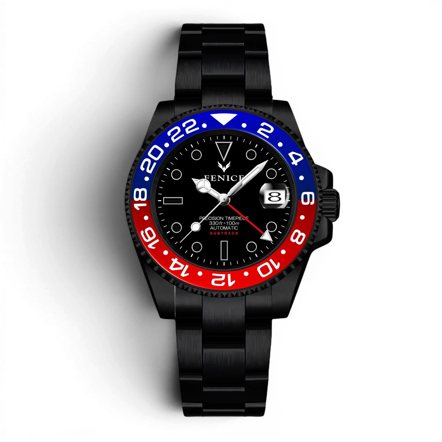 Seiko Phoenix Subtrack Police Noir GMT 10ATM Movement NH34A Automatic Watch