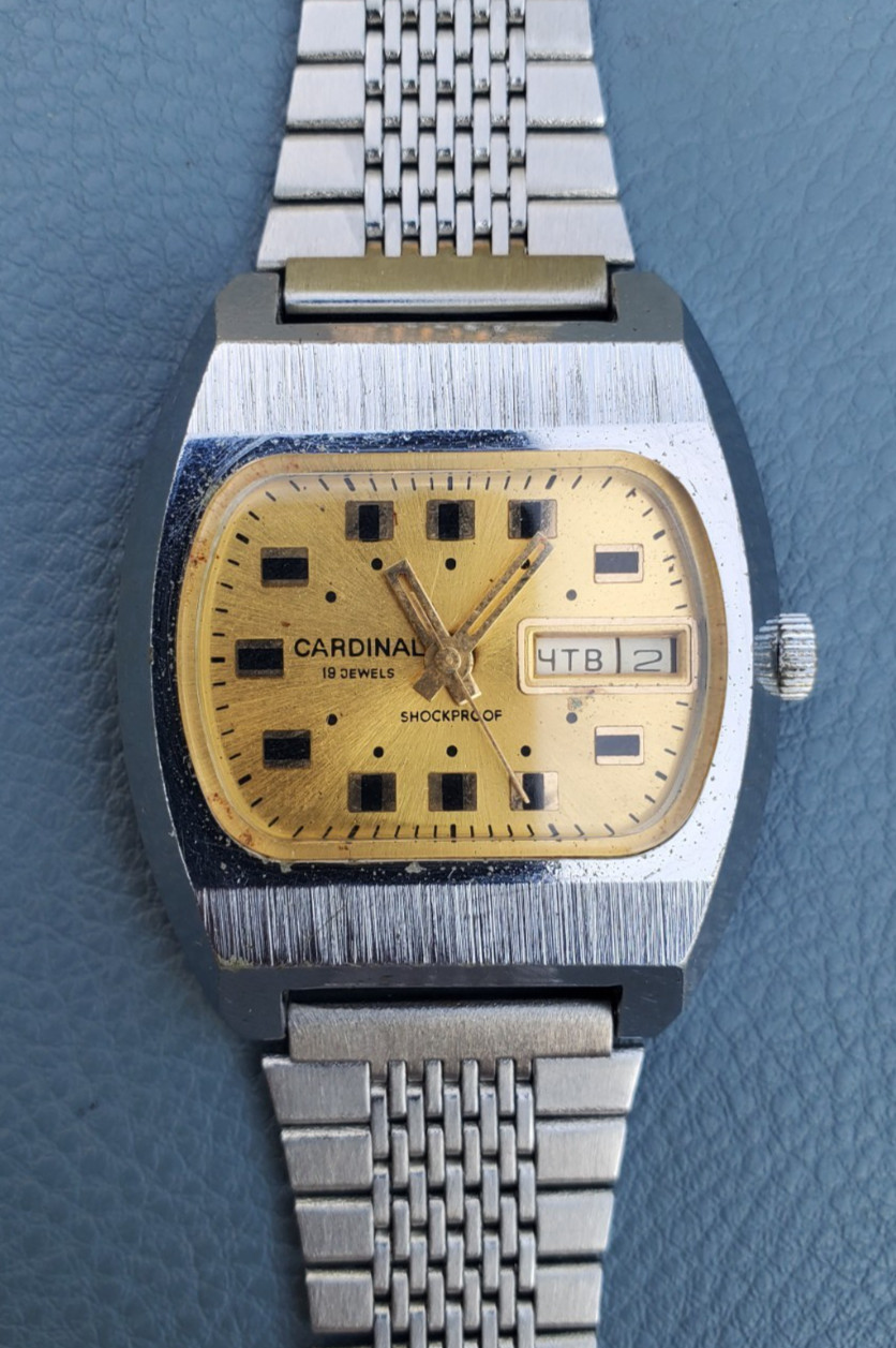 RARE Vintage Raketa CARDINAL Baker 19 Jewels 2628. H USSR Soviet Watch Men 1970s