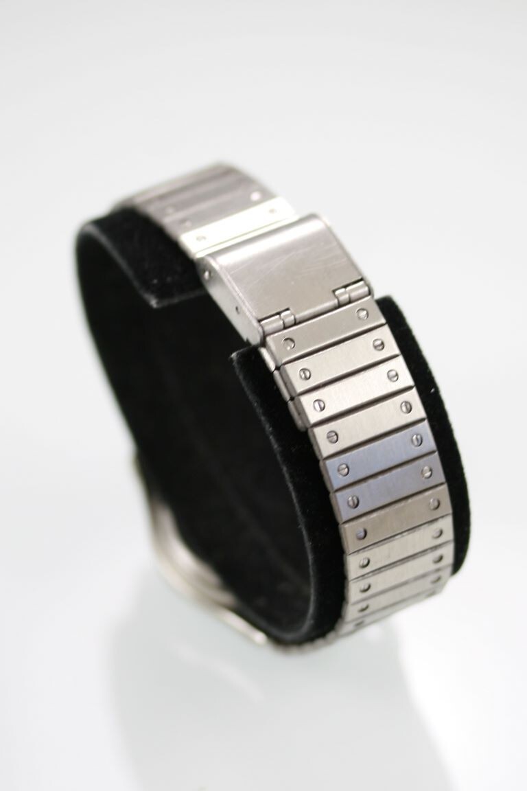 Love Time Men Watch Silver Stainless Steel Water Res 24hr Battery White Quartz