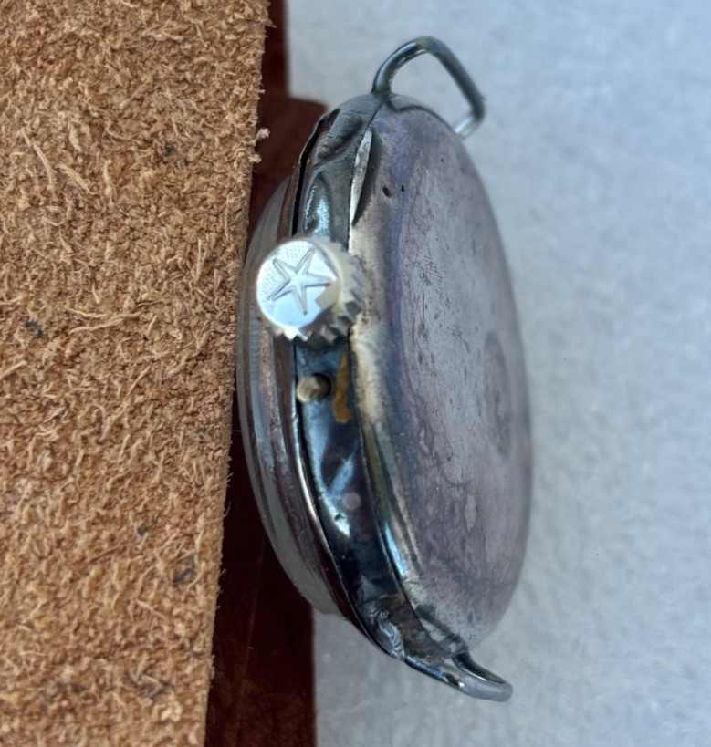 Longines 1916 silver 925 WW1 trench watch. Trench, works, very rare pin set