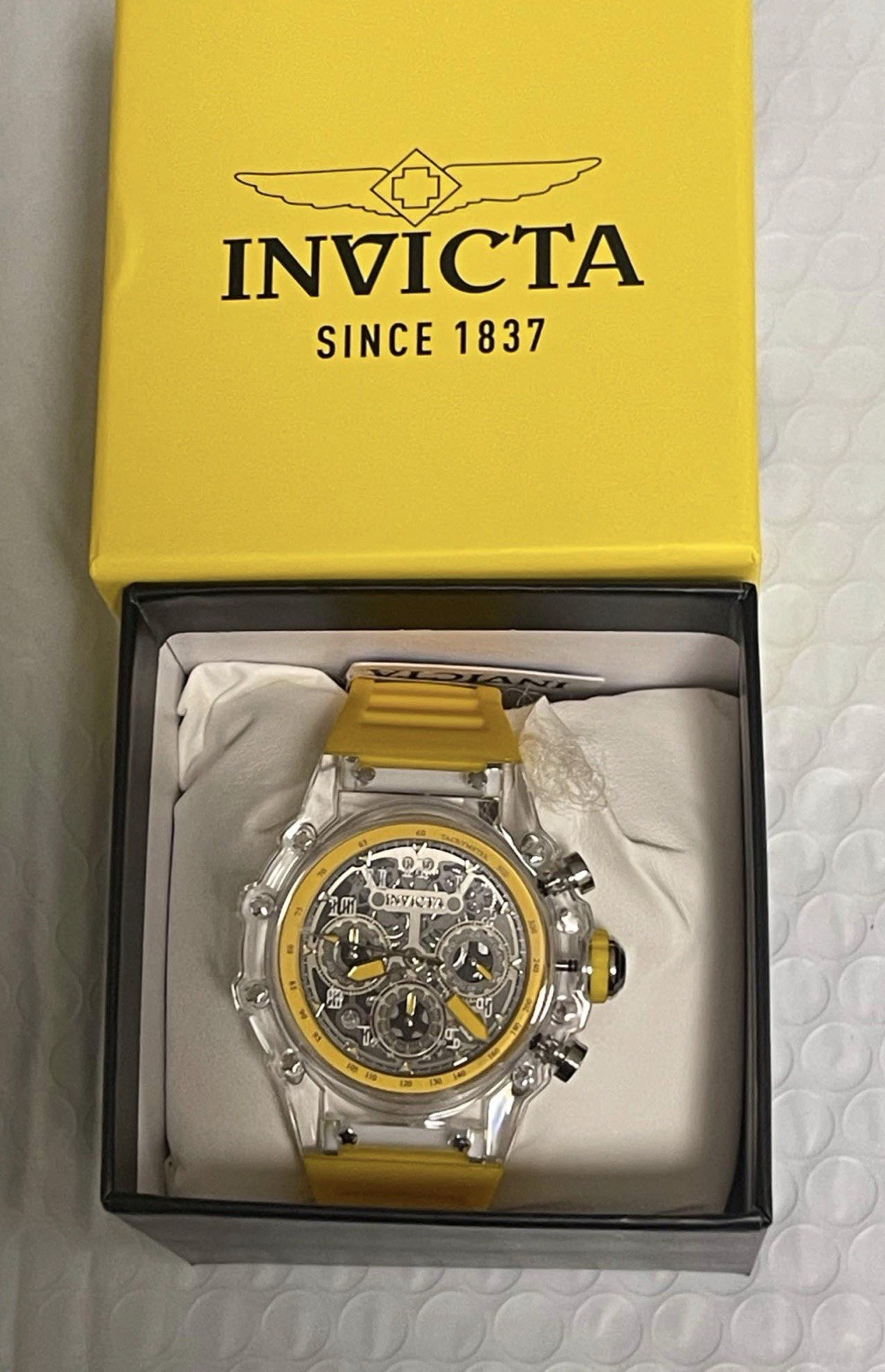 Invicta Racing Vaulthan Men’s Watch – 44mm, Yellow (69677) new
