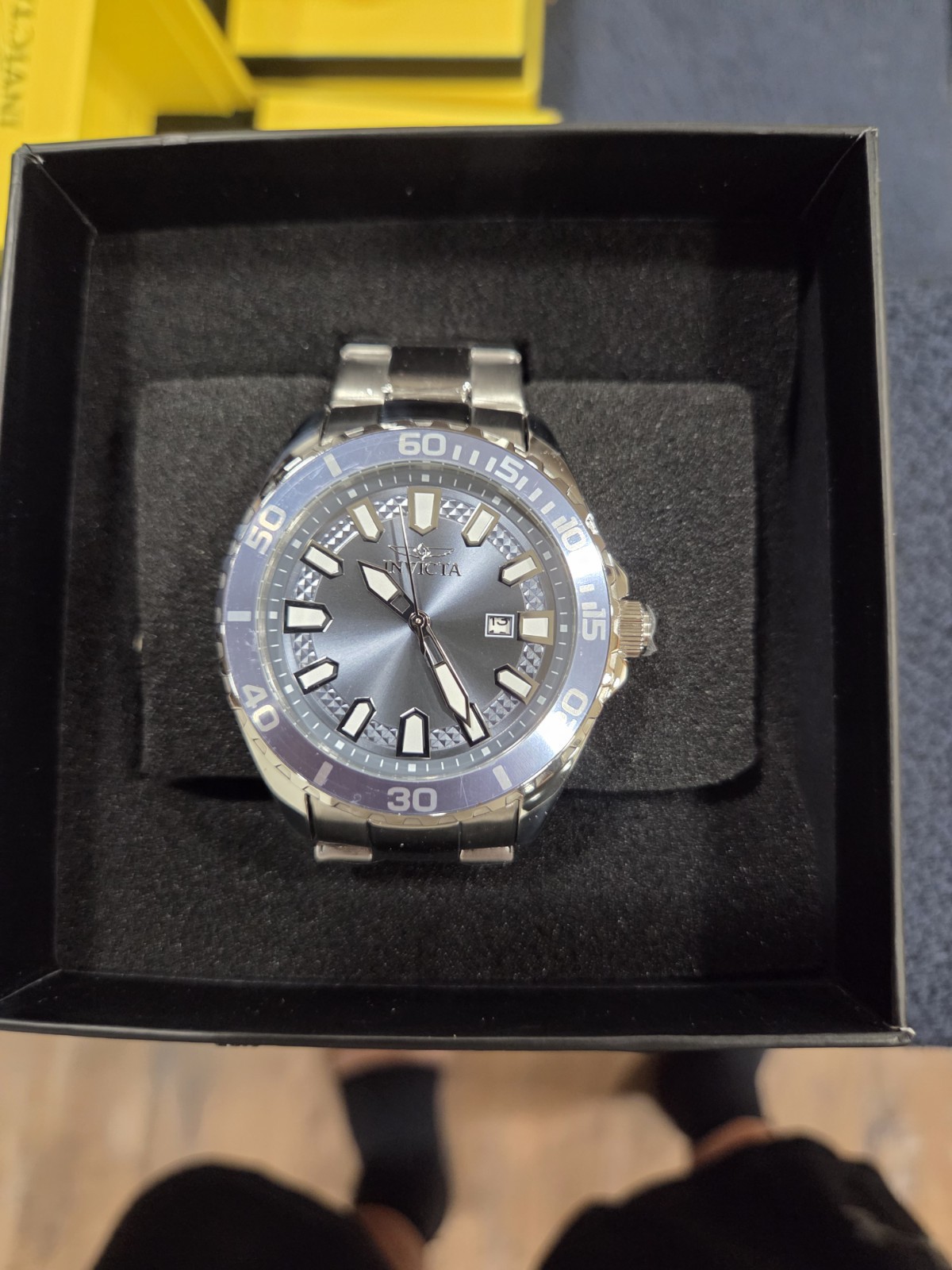 Invicta Pro Diver Men’s Watch 47340 – 46mm, Blue Dial/Bezel, Quartz Date, 50m