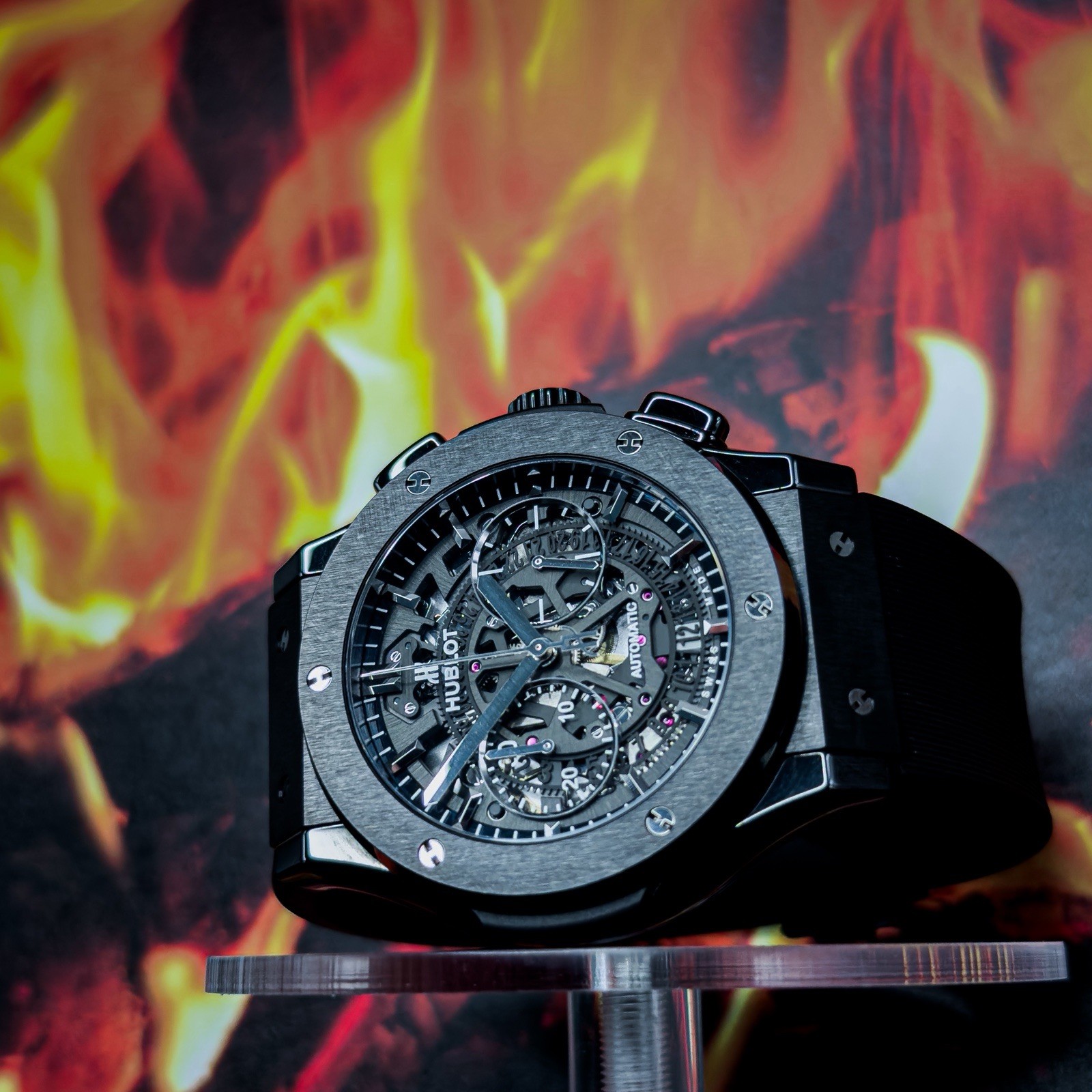 Hublot Classic Fusion Aerofusion Black Magic Skeleton 525.cm.0170.rx Box&Papers