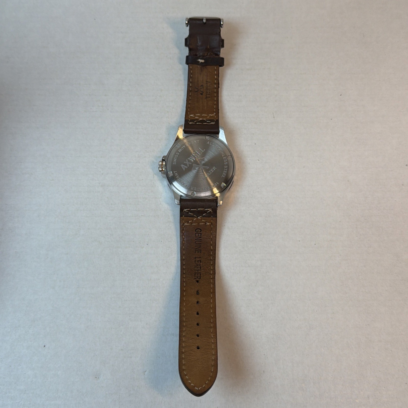 Axwell Blazer Leather Strap Watch – Brown/Navy + Additional Blue Leather Strap!!
